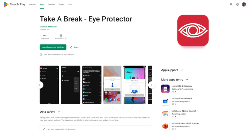 project screen shot
